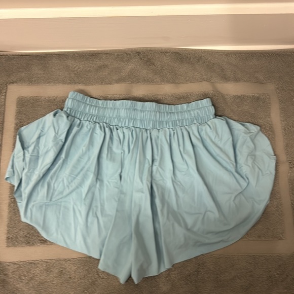 light blue flowy athletic shorts - Picture 2 of 4